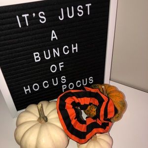 Striped Halloween Scrunchie